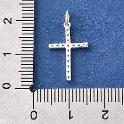 925 Sterlingsilber-Mikropavé-Anhänger mit klaren kubischen Zirkonia&nbsp;STER-F059-04S