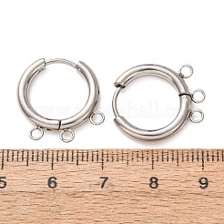 Orecchini a cerchio huggie in acciaio inossidabile 304&nbsp;STAS-D183-03A-P