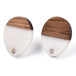 Ohrstecker aus Harz und Walnussholz&nbsp;MAK-N032-006A-H01