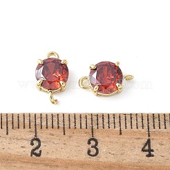 Verbindungsanhänger aus Messing mit kubischem Zirkonia-Pavé&nbsp;KK-F892-53G-09