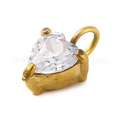 Colgantes de circonita cúbica micropavé de acero inoxidable 304&nbsp;STAS-U042-02A-G