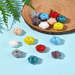 16pcs 8 Farben handgemachte Bunte Malerei-Perlen&nbsp;LAMP-FS0001-25