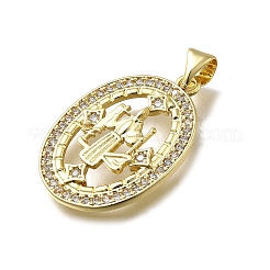 Colgante micropavé cubic zirconia de latón&nbsp;KK-C090-35G-07