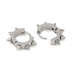 Boucles d'oreilles créoles à rivets pointus en acier inoxydable 304 poli anti-ternissement pour femmes&nbsp;EJEW-M001-05P