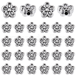 200 Stück 3D-Blumenperlen aus Legierung im tibetischen Stil&nbsp;TIBEB-SC0001-61