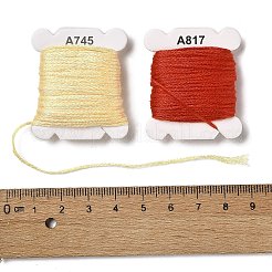 24 Karte 24 Farben 6-lagiges Polyester-Stickgarn&nbsp;OCOR-K006-C04