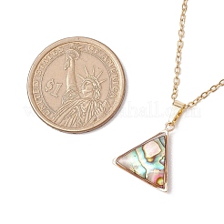 Colliers à pendentif en coquillage paua naturel&nbsp;NJEW-JN05141-07