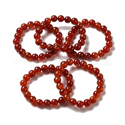 Bracelets stretch en cornaline naturelle&nbsp;B073-4