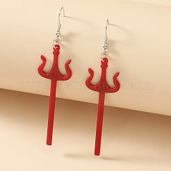 Boucles d'oreilles pendantes en acrylique Trishula&nbsp;FS-WG1653B-01