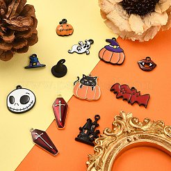 Pendenti smaltati in lega a tema halloween 24 pz 12 stile&nbsp;ENAM-SZ0002-73