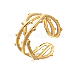Bagues de manchette ouvertes multicouches en acier inoxydable 304 pour femmes&nbsp;LS-STAS-Z108-03G-03