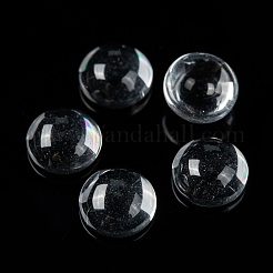 Transparent halbrund Glas Cabochons&nbsp;GGLA-R027-8mm