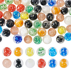 50 Stück handgefertigte leuchtende Bunte Malerei-Perlen&nbsp;LAMP-TA0002-17