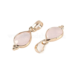Natürliche facettierte Rosenquarz-Anhänger&nbsp;KK-L218-004G-03
