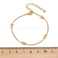201 bracciali a catena in acciaio inossidabile per donna&nbsp;BJEW-G767-01A-G