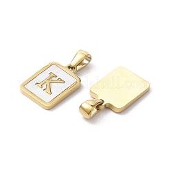 Pendentifs en forme de coquillage pavé en acier inoxydable 304 avec placage ionique (IP)&nbsp;STAS-G327-01G-K