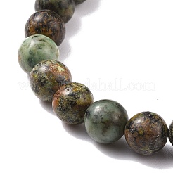 Bracciale elasticizzato in pietre dure miste con perline a cuore in lega&nbsp;BJEW-JB08099