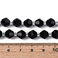 Natürliche schwarze Onyxperlenstränge (gefärbt und erhitzt).&nbsp;G-T144-23A-04