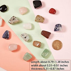 20 pz 10 colori pepite pietra preziosa naturale nessun foro/perline non forate&nbsp;G-SZ0001-77