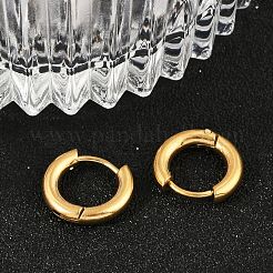 202 pendientes de aro de acero inoxidable&nbsp;EJEW-F111A-12mm-G