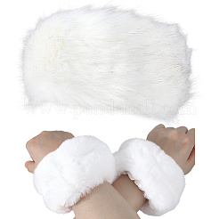 1 Paar Damen-Armstulpen aus Kaninchenhaarimitat&nbsp;AJEW-CY0001-61A