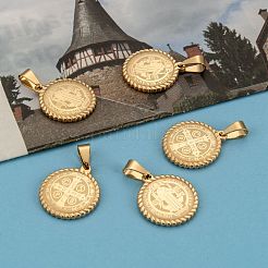 Pendentifs en acier inoxydable 304 avec placage ionique (IP)&nbsp;STAS-O065-18