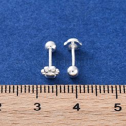 S999 Ohrstecker aus Feinsilber&nbsp;EJEW-F356-06S
