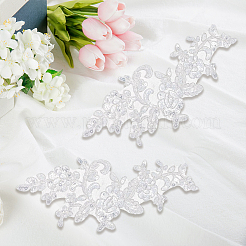 2 paio di foglie in poliestere ornamenti da ricamo accessori&nbsp;DIY-GF0014-46A