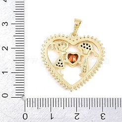 Valentinstag Messing Micro Pave Zirkonia Anhänger&nbsp;KK-H273-46G-02