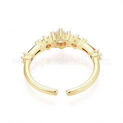 Anelli per polsini da donna in ottone con micro pavé di zirconi cubici&nbsp;KK-T071-69G