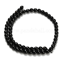Natürliche schwarze Turmalin Perlen Stränge&nbsp;G-H329-D02-6mm