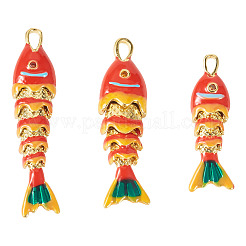 3 pièces 3 styles de pendentifs en laiton plaqué en rack&nbsp;KK-TA0008-61A