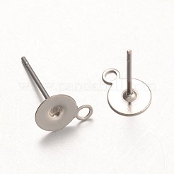 Anlaufgeschützte Ohrsteckerfassungen aus chirurgischem Edelstahl 316&nbsp;STAS-K098-07-6mm-P