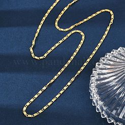 Messing oval Gliederkette Halsketten&nbsp;NJEW-H053-01A-G02