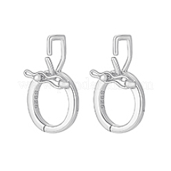 2 pz. 925 fermagli twister in argento sterling placcati in rodio&nbsp;STER-PH0004-51P