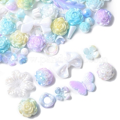 Regenbogenfarbene Acrylperlen mit schillernder Beschichtung&nbsp;OACR-FS0001-99B