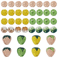 64 Stück handgefertigte Strassperlen aus Polymer-Ton&nbsp;CLAY-BT0001-15