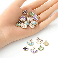 20pcs 5 styles de pendentifs en émail en alliage&nbsp;ENAM-YW0003-03