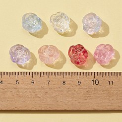 64 Stück 8 Farben transparente galvanisierte und einbrennlackierte Glasperlen&nbsp;GLAA-FS0001-37