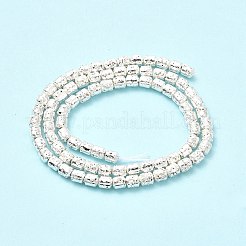 Fili di perle di roccia lavica naturale elettrodeposta&nbsp;G-G984-04S