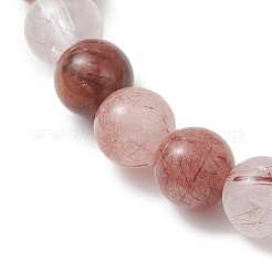 Bracelets extensibles en perles de quartz rutile multicolores naturelles pour femmes&nbsp;BJEW-JB13466