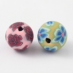 8 mm handgefertigten Fimo Perlen&nbsp;FM198Y