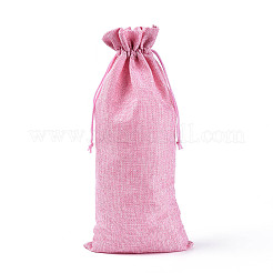 Rechteckige Verpackungsbeutel aus Polyesterimitat-Jute&nbsp;ABAG-N009-01A-05