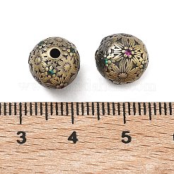 Perles de zircone cubique micro pave en Laiton&nbsp;KK-D224-04AB
