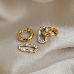 Strass-Ohrhänger aus Edelstahl 304 für Damen&nbsp;UW7347