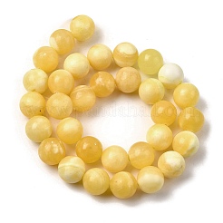 Natürliche gelbe Jadeperlenstränge&nbsp;G-A274-A01-12mm