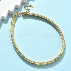 Collares de cadena de serpiente plana de acero inoxidable 304 de 12 mm para mujer&nbsp;NJEW-U049-01G