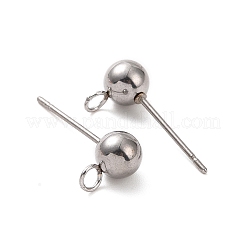 Boucles d'oreilles à tige en acier inoxydable 304 anti-ternissement&nbsp;STAS-P099-04P