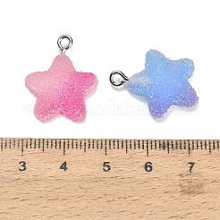 Pendentifs en résine opaque de couleur dégradée&nbsp;CRES-B039-01