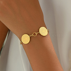 Braccialetti a maglie in acciaio inossidabile Religion 201 per donna&nbsp;ZC8360-3